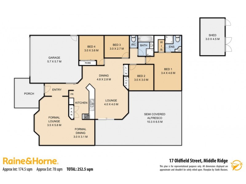 17 Oldfield Street, Middle Ridge QLD 4350 Floorplan