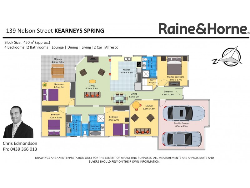 139 Nelson Street, Kearneys Spring QLD 4350 Floorplan