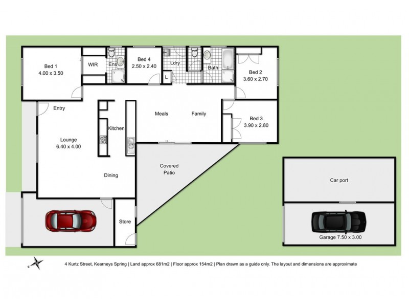 4 Kurtz Street, Kearneys Spring QLD 4350 Floorplan