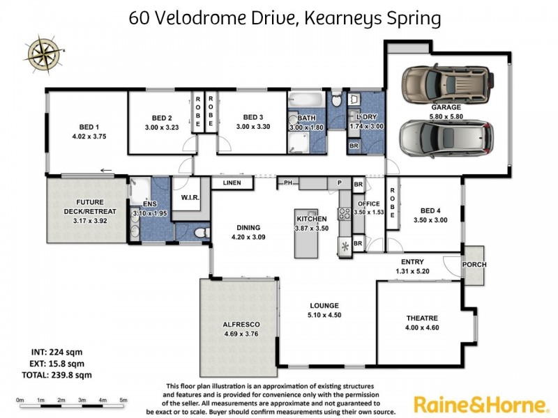 60 Velodrome Drive, Kearneys Spring QLD 4350 Floorplan