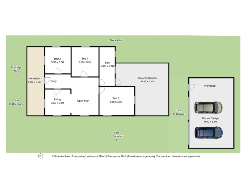 232 Herries Street, Newtown QLD 4350 Floorplan