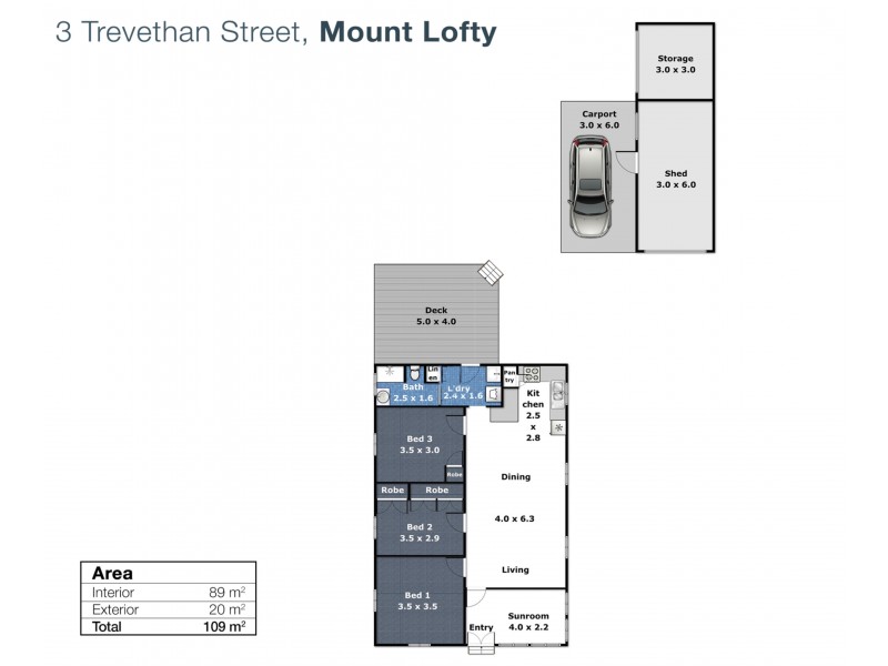 3 Trevethan Street, Mount Lofty QLD 4350 Floorplan