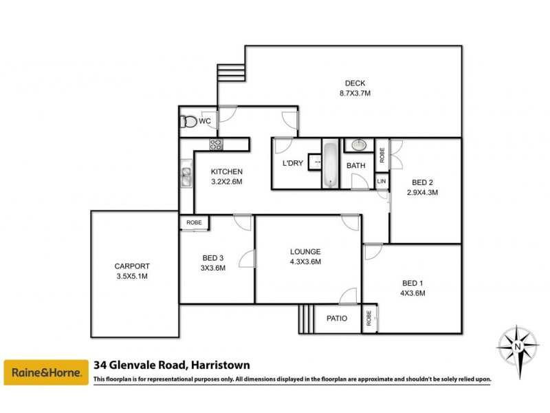 34 Glenvale Road, Harristown QLD 4350 Floorplan