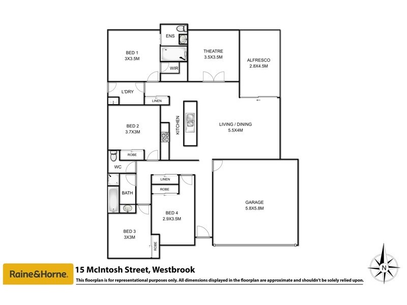 15 McIntosh Street, Westbrook QLD 4350 Floorplan