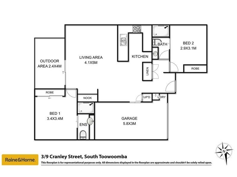 3/9 Cranley Street, South Toowoomba QLD 4350 Floorplan