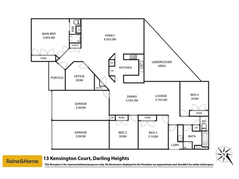 13 Kensington Court, Darling Heights QLD 4350 Floorplan