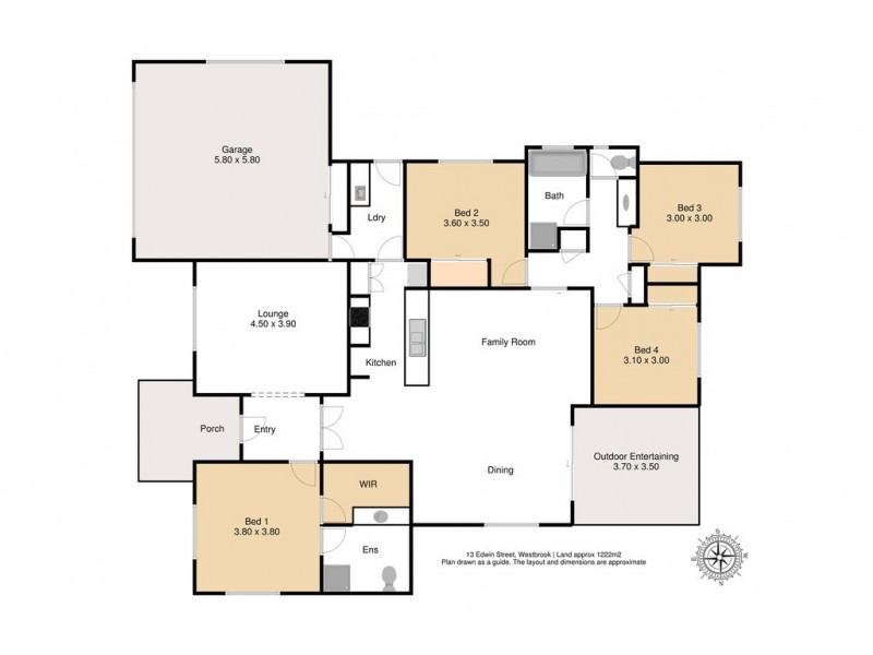 13 Edwin Street, Westbrook QLD 4350 Floorplan