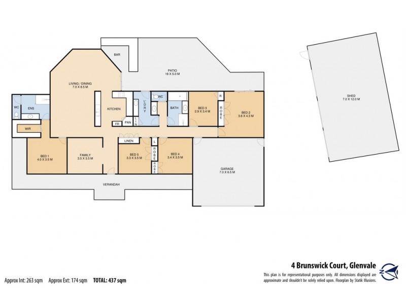 4 Brunswick Court, Glenvale QLD 4350 Floorplan
