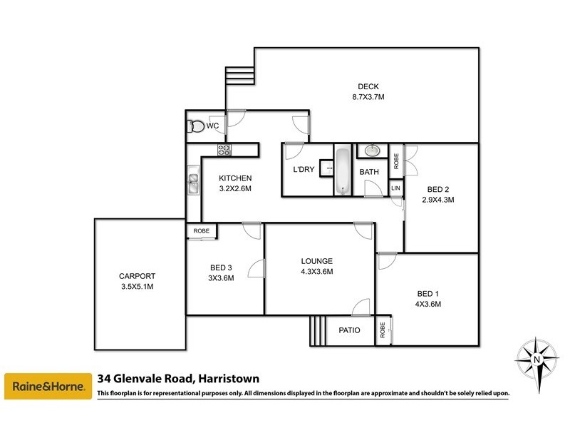 34 Glenvale Road, Harristown QLD 4350 Floorplan