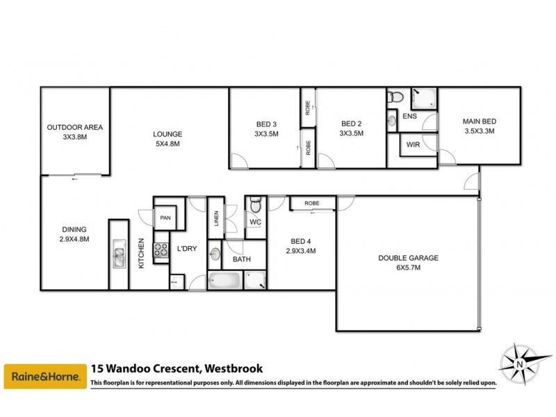 15 Wandoo Crescent, Westbrook QLD 4350 Floorplan