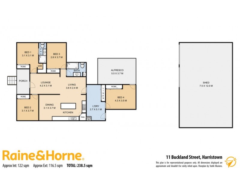 11 Buckland Street, Harristown QLD 4350 Floorplan