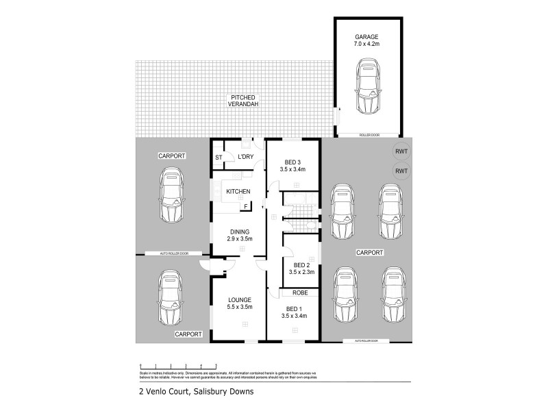 2 Venlo Court, Salisbury Downs SA 5108 Floorplan