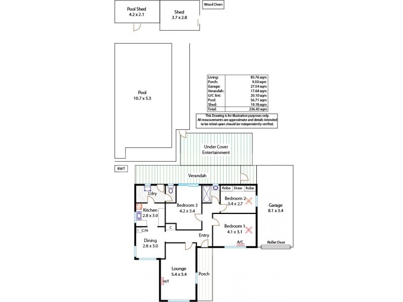 18 Hibiscus Street, Elizabeth Vale SA 5112 Floorplan