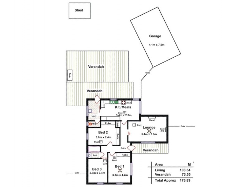 13 Pasteur Street, Elizabeth Vale SA 5112 Floorplan