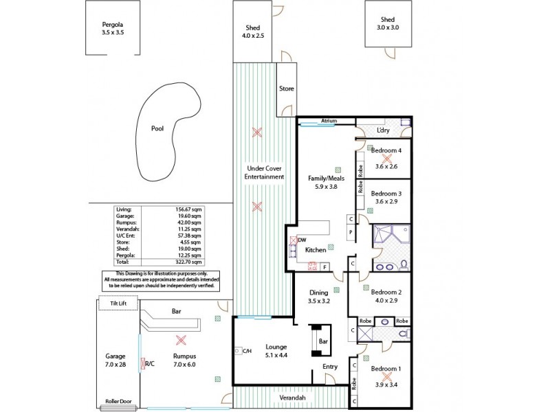 11 Turquoise Drive, Salisbury East SA 5109 Floorplan