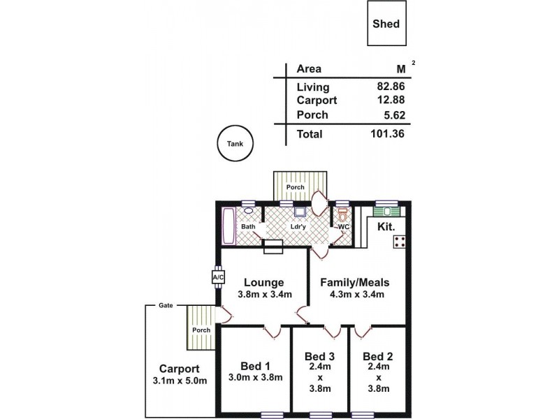 11 Hogarth Road, Elizabeth South SA 5112 Floorplan