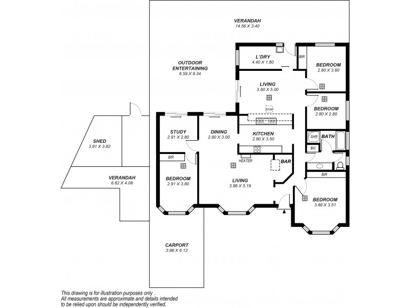 1 Grives Court, Parafield Gardens SA 5107 Floorplan
