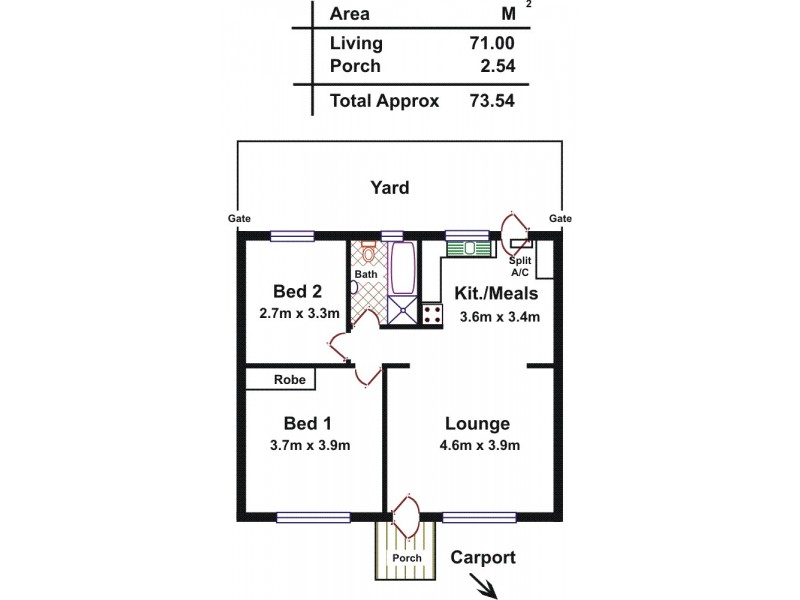 2/53 Porter Street, Salisbury SA 5108 Floorplan