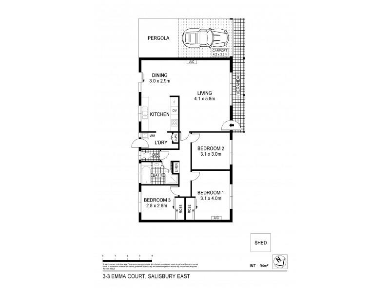 3/3 Emma Court, Salisbury East SA 5109 Floorplan