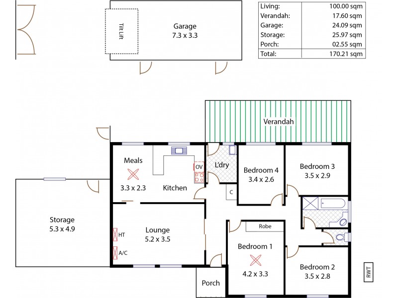 2 Rositano Drive, Salisbury SA 5108 Floorplan