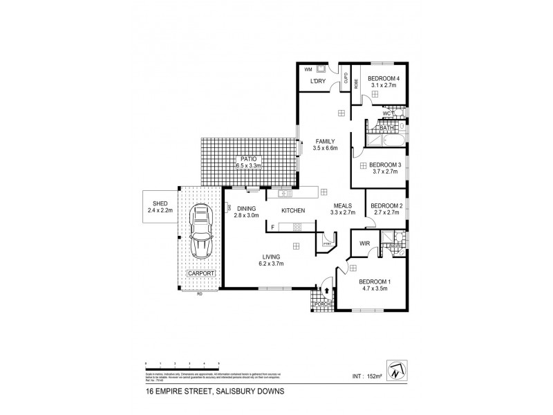 16 Empire Street, Salisbury Downs SA 5108 Floorplan