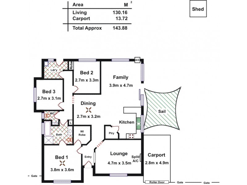 2 Crestview Place, Hillbank SA 5112 Floorplan