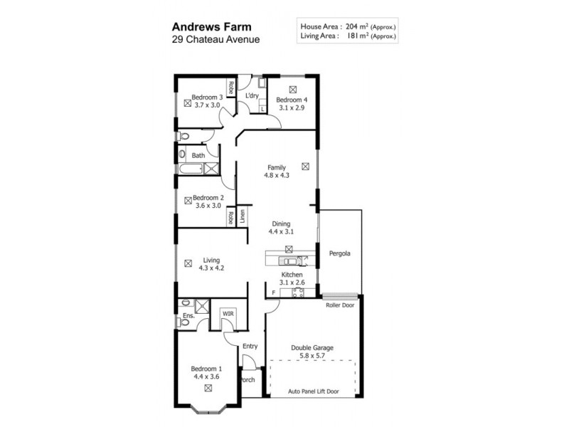 29 Chateau Avenue, Andrews Farm SA 5114 Floorplan