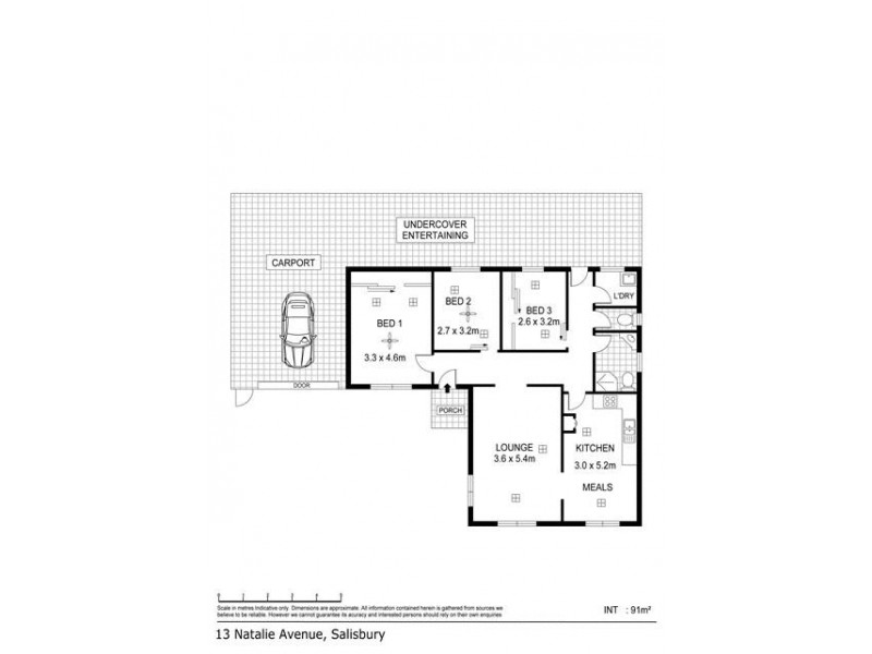 13 Natalie Avenue, Salisbury SA 5108 Floorplan