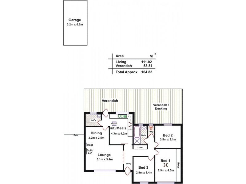 56 Thompson Avenue, Salisbury Downs SA 5108 Floorplan