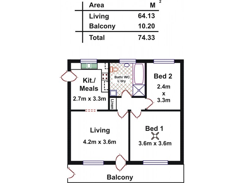 71/47 Jarvis Road, Elizabeth Vale SA 5112 Floorplan