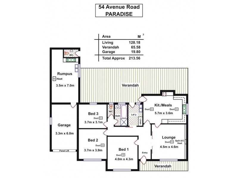 54 Avenue Road, Paradise SA 5075 Floorplan