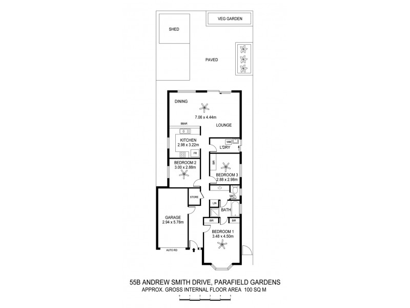 55B Andrew Smith Drive, Parafield Gardens SA 5107 Floorplan