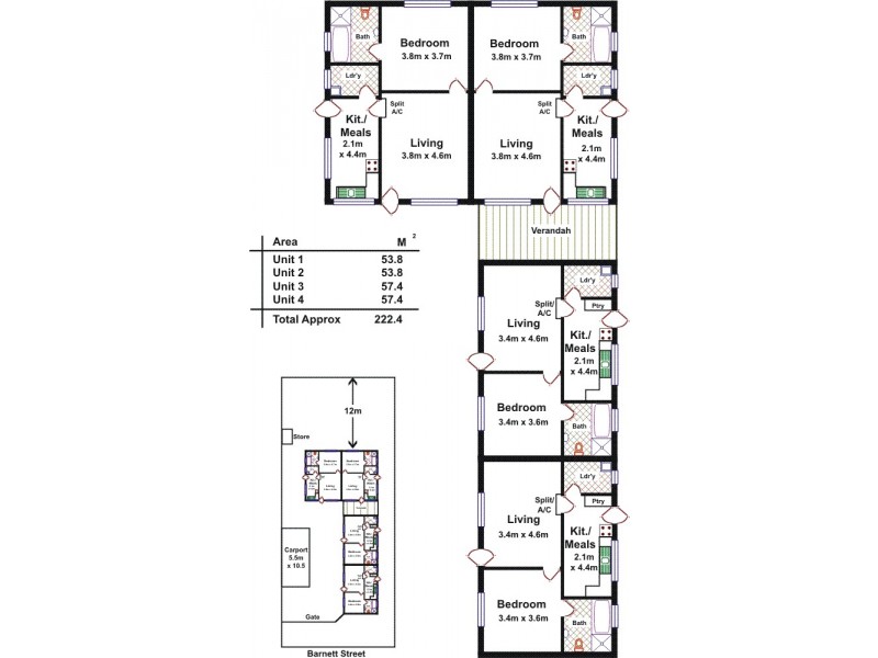 1-4/6 Barnett Street, Salisbury SA 5108 Floorplan