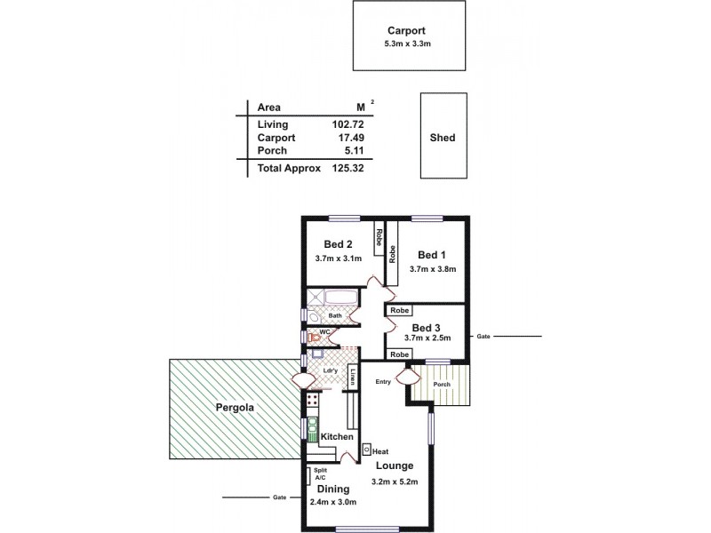 14 Osmond Street, Elizabeth Downs SA 5113 Floorplan