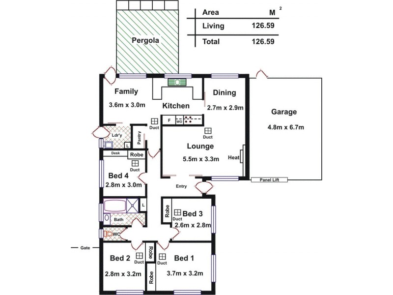 11 Eusebio Drive, Salisbury East SA 5109 Floorplan