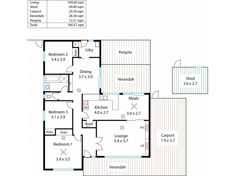 21 Statham Avenue, Salisbury East SA 5109 Floorplan