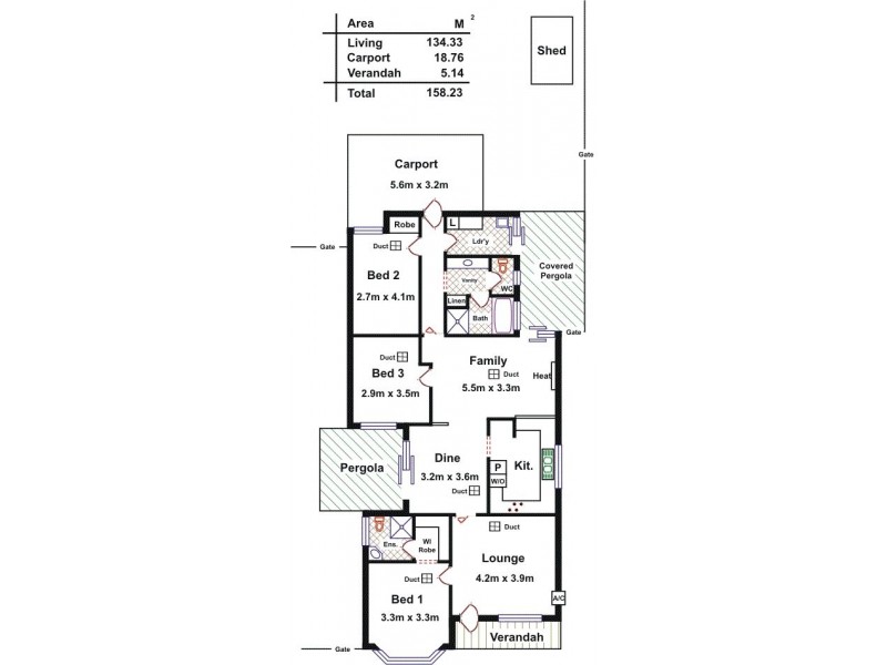 9 De Pledge Court, Wynn Vale SA 5127 Floorplan