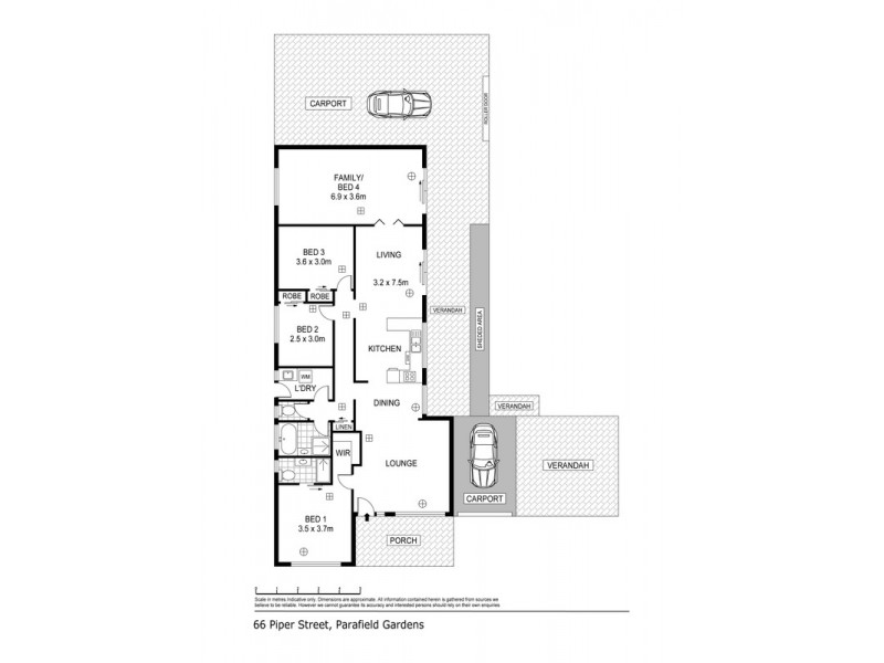 66 Piper Street, Parafield Gardens SA 5107 Floorplan