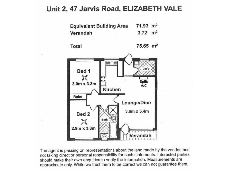 2/47 Jarvis Road, Elizabeth Vale SA 5112 Floorplan