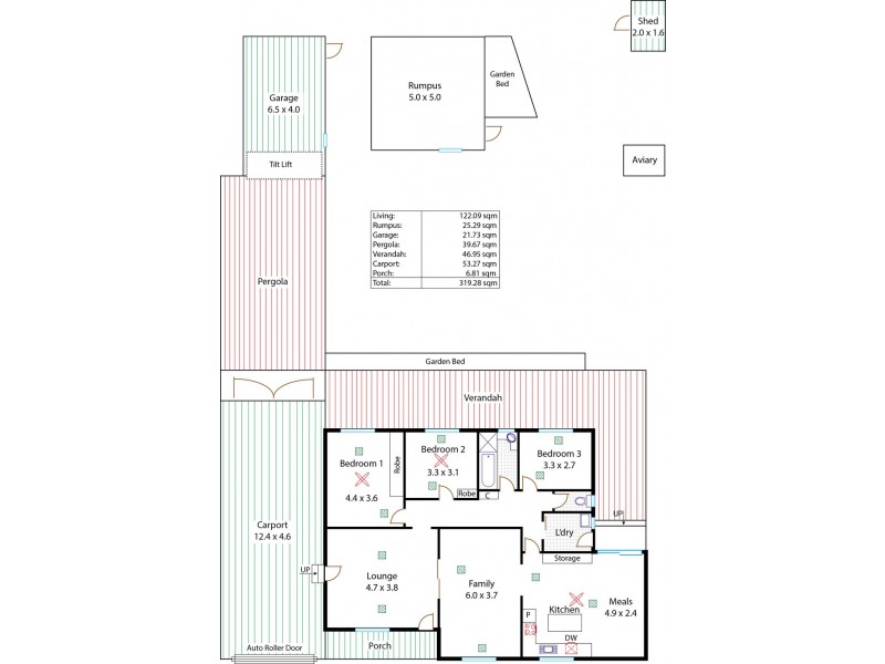 3 Blyth Avenue, Parafield Gardens SA 5107 Floorplan