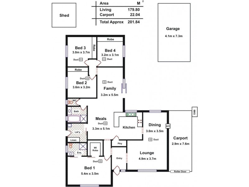 31 Carson Street, Parafield Gardens SA 5107 Floorplan
