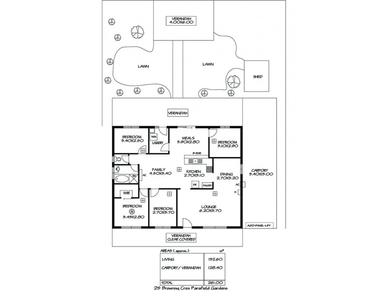 25 Browning Crescent, Parafield Gardens SA 5107 Floorplan