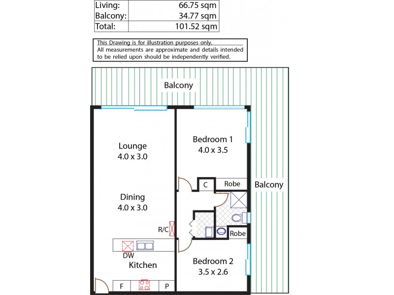 23/2-6 Goodall Parade, Mawson Lakes SA 5095 Floorplan