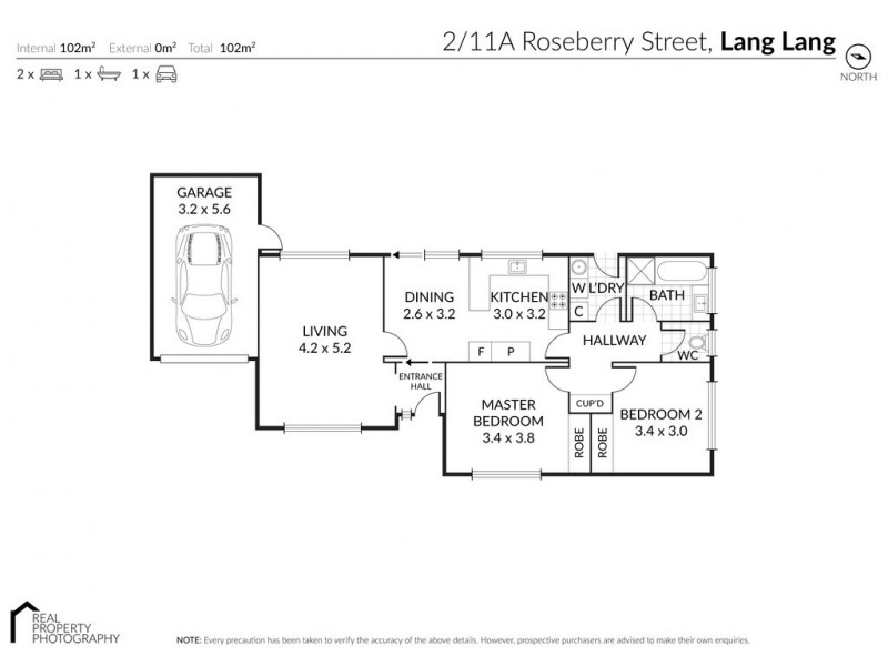 2/11a Rosebery Street, Lang Lang VIC 3984 Floorplan