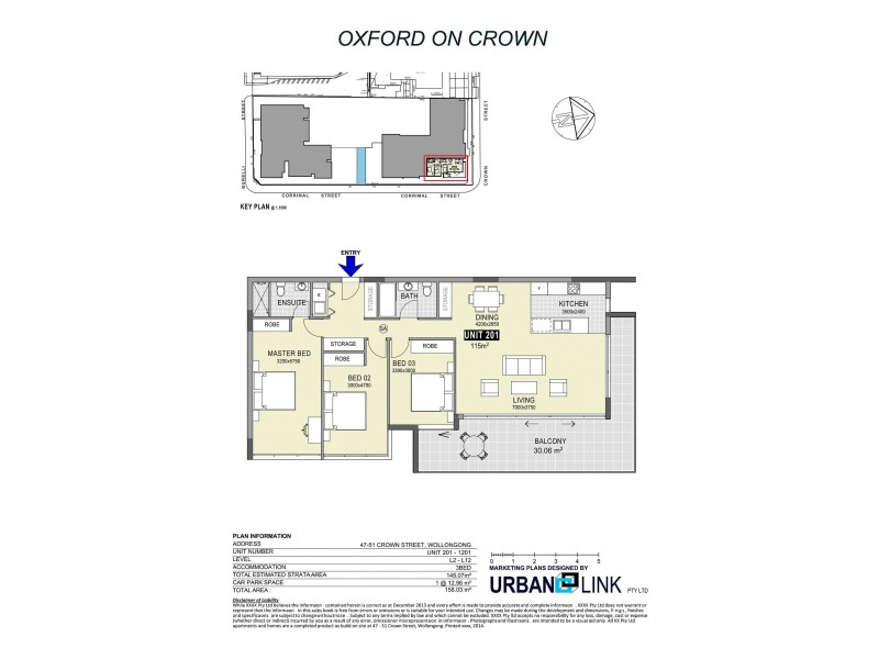 1201/47-51 Crown Street, Wollongong NSW 2500 Floorplan