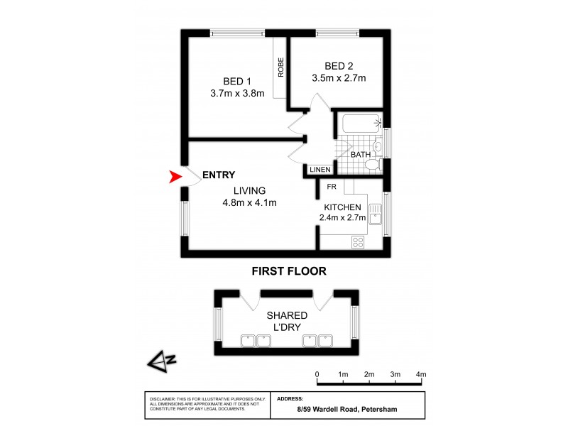 8/59 Wardell Road, Lewisham NSW 2049 Floorplan