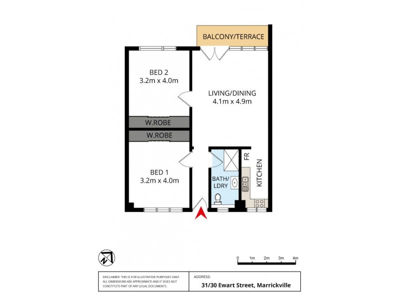 31/30 Ewart Street, Marrickville NSW 2204 Floorplan