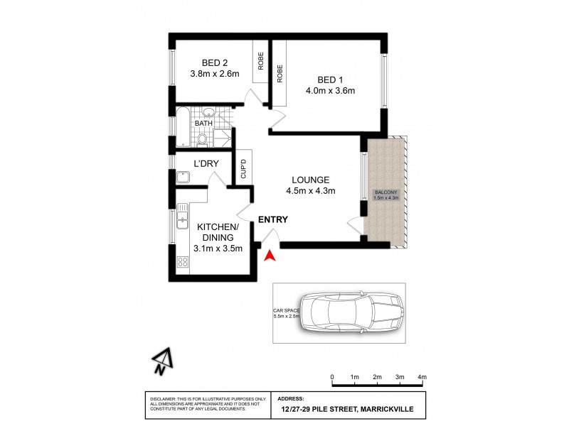 12/27 Pile Street, Marrickville NSW 2204 Floorplan