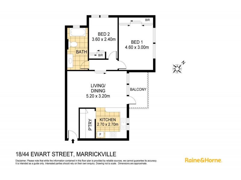 18/44 Ewart Street, Marrickville NSW 2204 Floorplan
