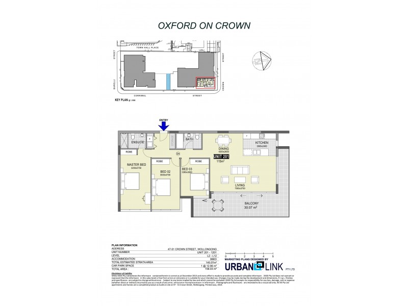 701/51 Crown Street, Wollongong NSW 2500 Floorplan